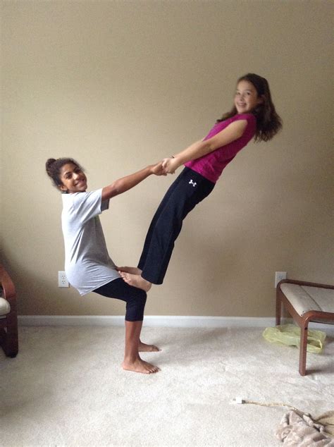 Two People Yoga Stunts
