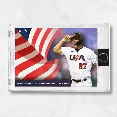 Custom One Of One Mike Trout Team Usa Baseball Card 11 Etsy