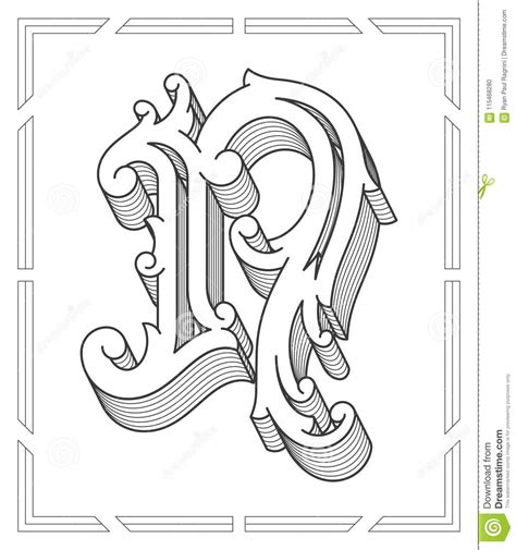 Black On White Vector Illustration Of Capital Letter N