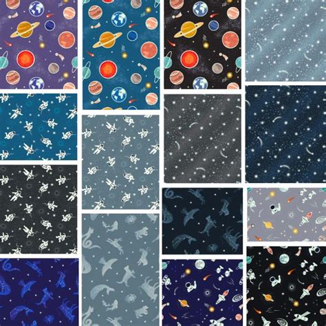 Space Glow Full Collection Fat Quarter Pack Lewis And Irene