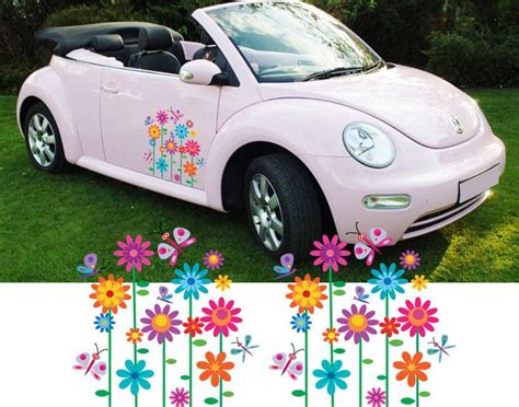 floral vinyl decals for a stylish car