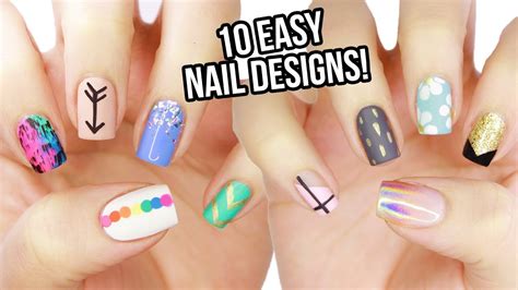 10 Easy Nail Art Designs For Beginners The Ultimate Guide 6 Youtube