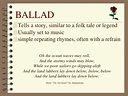 73 ballads poetry examples