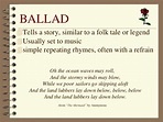 65 ballad poetry definition