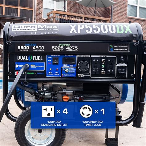 Duromax Dual Fuel Xp5500dx Portable Generator Power Insight