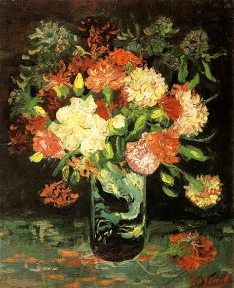 Vincent van gogh vase with cornflowers and poppies art print. Vase with Carnations, 1886 - Vincent van Gogh - WikiArt.org