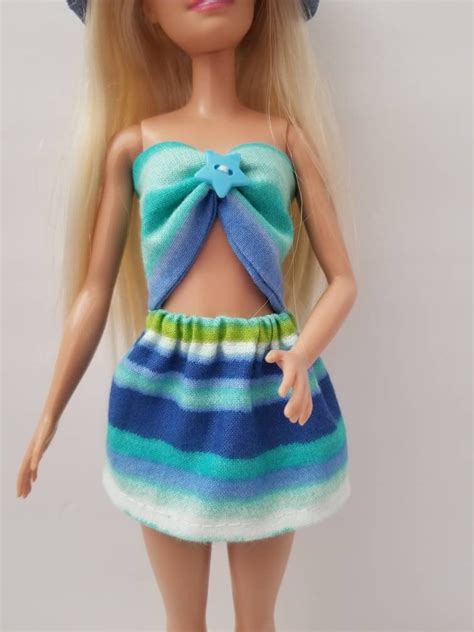 Barbie Swimsuit 115 Inch Doll Dress Barbie Beach Wear Etsy