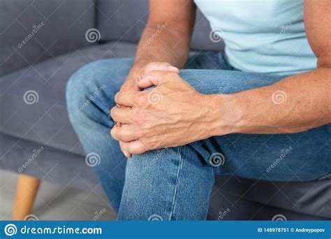 Man Having Knee Pain Stock Image Image Of Arthritis 148978751