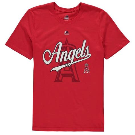 Los Angeles Angels Of Anaheim Majestic Youth At The Game T Shirt Red