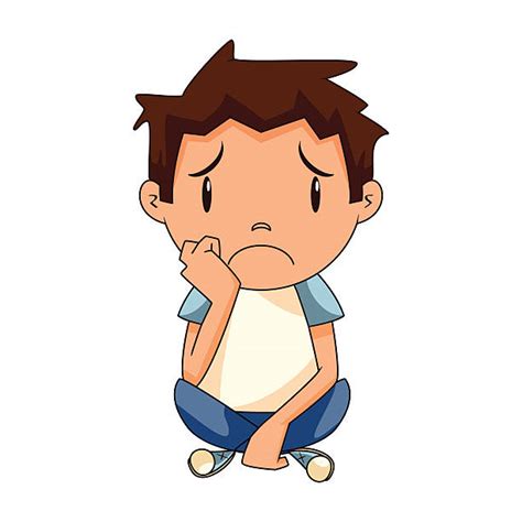 Cartoon Of A Sad Lonely Boy Kid Clip Art Vector Images And Illustrations