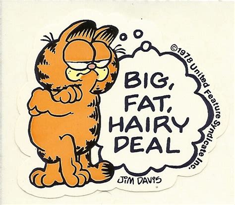 vintage 80 s big fat hairy deal garfield etsy