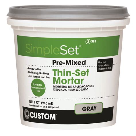 Custom Building Products Simpleset Gray Thin Set Mortar 1 Qt Ace