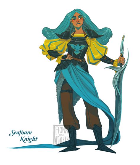 Character Adopt Seafoam Knight Closed By Fionadoesadopts On
