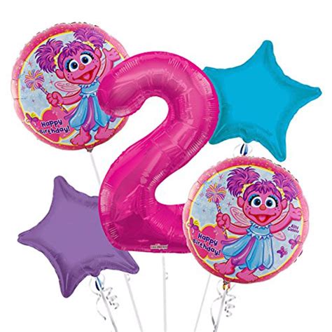 Abby Cadabby Happy Birthday Balloon Bouquet 2nd Birthday 5 Pcs Party