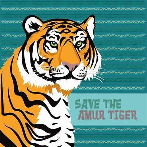 Save The Amur Tiger Poster By Pepomintnarwhal Redbubble