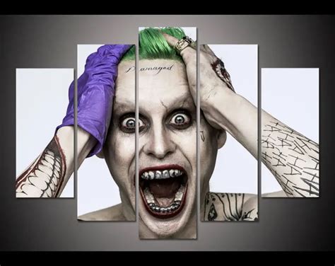 5 Panels Canvas Prints Wall Art Fashion Jokers Painting Home Decoration