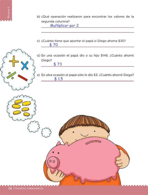 Catálogo de libros de educación básica. El ahorro -Desafío 33- Desafíos Matemáticos Quinto grado Contestado | Tareas CicloEscolar