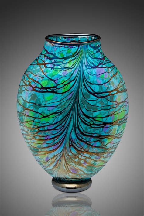 Canyon Vase By David Lindsay Serenity Art Glass Vase Arte En