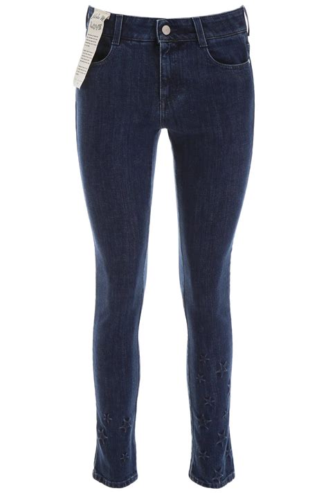 Stella Mccartney Denim Stars Skinny Jeans In Blue Lyst