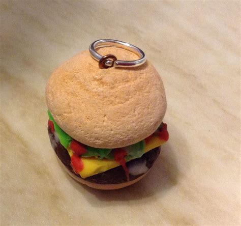 Polymer Clay Burger Charm Polymer Clay Clay Mini Things