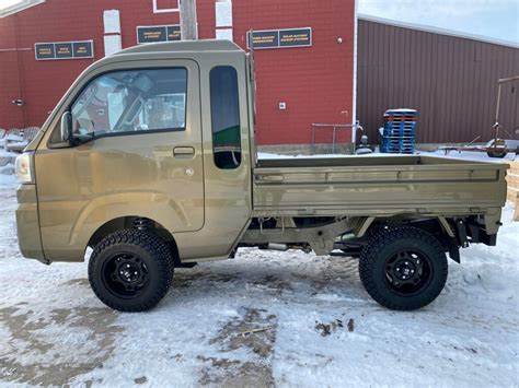 Daihatsu Hijet Khaki Green Jumbo Cab Wd Automatic Offroad Mini