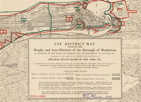 Use District Map Showing The Height And Area Districts Of The Borough