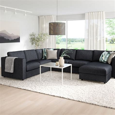 Corner sofas allow multiple people to comfortably hang out by creating a social area in your room. FINNALA Corner sleeper sofa, 5-seat, with chaise/Tallmyra ...
