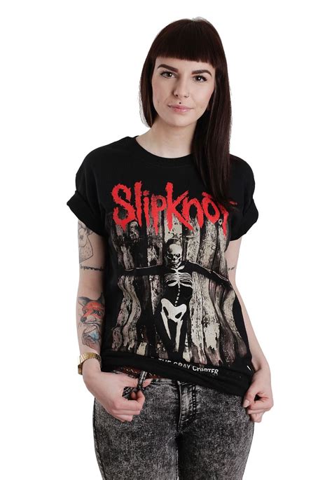 Slipknot The Gray Chapter Skeleton T Shirt T Shirts Für Mädchen