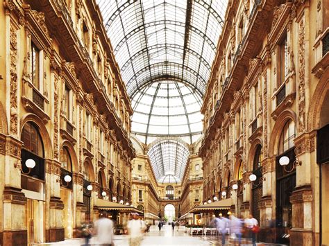 This shopping arcade was designed in the 19th century. Galleria Vittorio Emanuele II, Milan, Italy - Shop Review ...