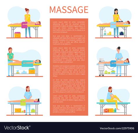 Cabinet Medical Relaxing Massage Poster Royalty Free Vector