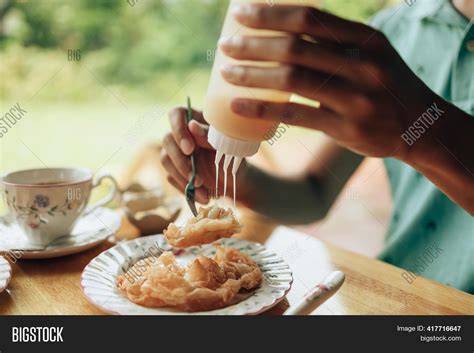 Hand Pouring Sweetened Image And Photo Free Trial Bigstock