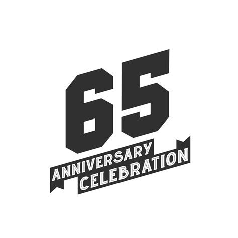 Tarjeta De Felicitación De Celebración De 65 Años 65 Años De