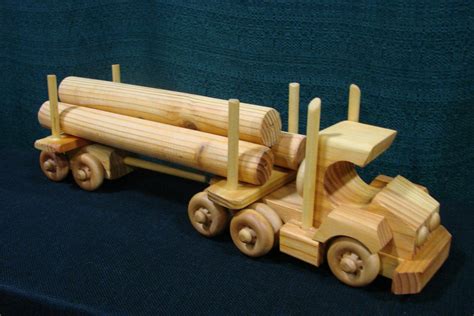 Wooden Toy Log Semi Truck Hand Made By Woodentoysnw On Etsy Wooden