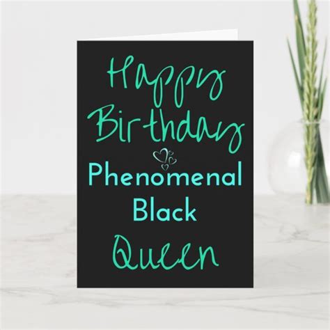 Happy Birthday Phenomenal Black Queen Card Zazzle Happy Birthday