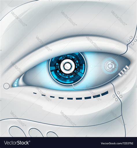 Eye Of The Robot Royalty Free Vector Image Vectorstock
