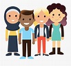 A Group Of Young People - Group Of People Cartoon Clipart , Free ...