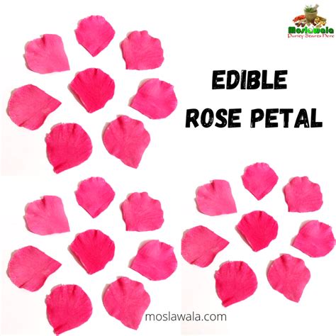 Edible Rose Petal Made With Sugar Paste 10 Pc Moslawala