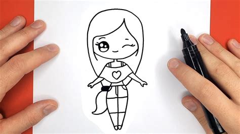 How To Draw A Cute Girl Happy Drawings