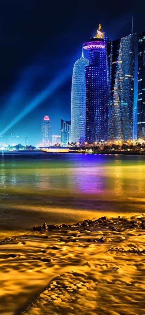 1125x2436 Doha Qatar Skyline Iphone Xsiphone 10iphone X Hd 4k