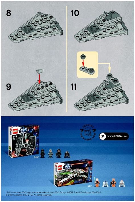 The Instructions For How To Build A Lego Star Wars Millennium Fighter