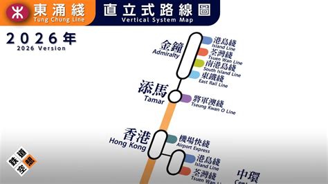 【港鐵】2026年東涌綫台直立式路線圖 Youtube