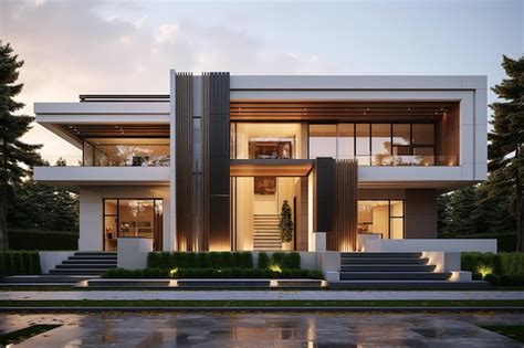 Premium Ai Image A Beautiful Modern House Generated Ai