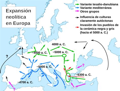 Mapa De Europa Expansión En El Neolítico Social Hizo