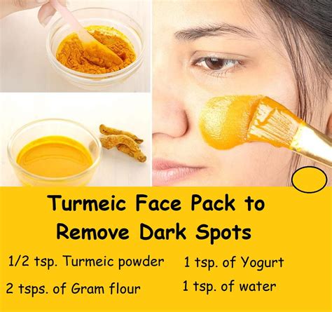 Turmeric Face Pack For Glowing Skin Acne Dark Spots Skin Care Face