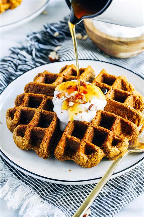 Flourless Vegan Pumpkin Oatmeal Waffles Making Thyme For Health