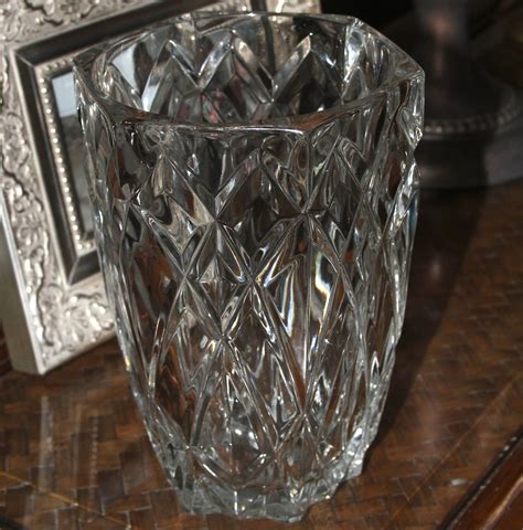 French Diamond Cut Glass Vase Glass Art Etoys2013