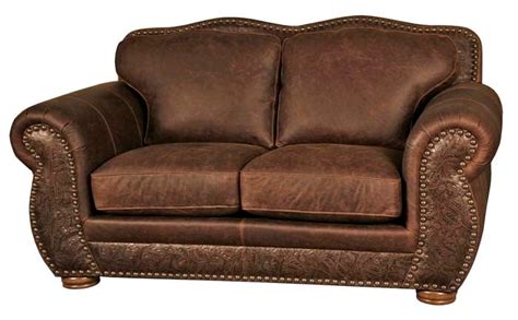 Western Style Leather Loveseat 6628 Western Passion
