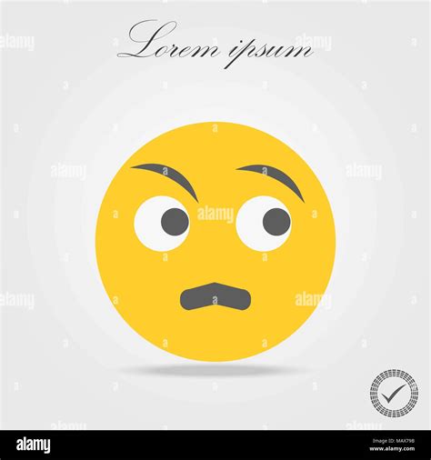 Yellow Cartoon Face Sad Negative People Emotion Icon Vector
