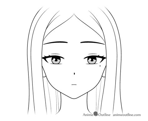 Face Outline Drawing Anime ~ Outline Anime Head Shapes Modeling The