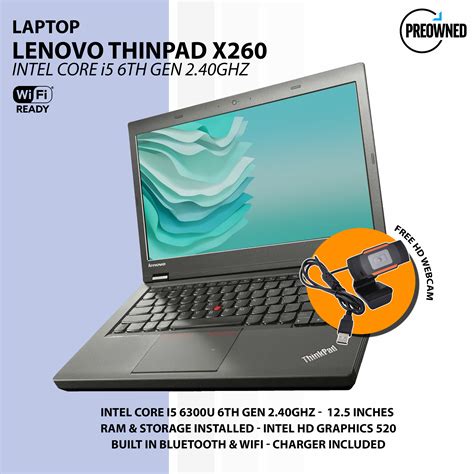 Laptop Lenovo Thinkpad X260 Intel Core I5 6th Gen 8gb Ram 256gb